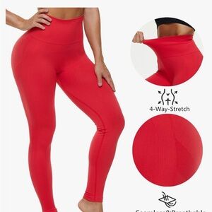 Booty lift, butter, soft, activewear, yoga leggings Hard to find red Size small